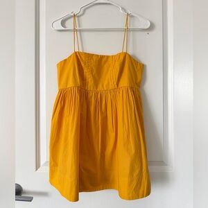 NWT Anthropologie Maeve Yellow Spaghetti-Strap Women's Top